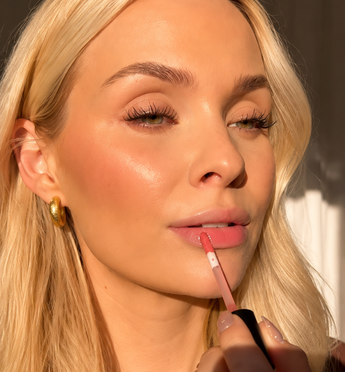 Model med makeuplook