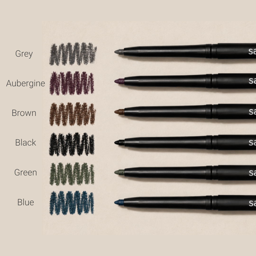 Waterproof Matte Eyeliner-Brown, Waterproof Matte Eyeliner-Black, Waterproof Matte Eyeliner-Blue, Waterproof Matte Eyeliner-Green, Waterproof Matte Eyeliner-Aubergine, Waterproof Matte Eyeliner-Grey